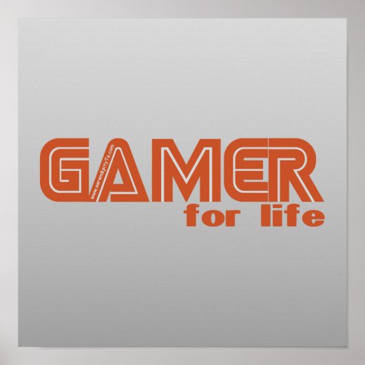Poster Gamer pour la vie (Devant)