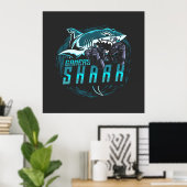 Poster Gamers Shark | Jeux (Bureau à domicile)