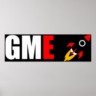Poster Gamestop GME À La Lune Rocket Emoji