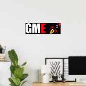 Poster Gamestop GME À La Lune Rocket Emoji (Bureau à domicile)