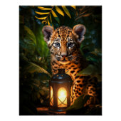 Poster Gamine léopard (Devant)