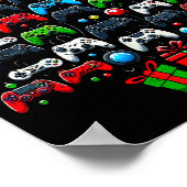 Poster Gaming Controllers Christmas Tree Funny Gamer Boys (Coin)