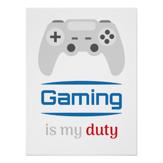 Poster Gaming Is My Duty Gamer Controller (Devant)