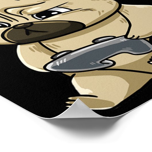 Poster Gaming Pug Pew Gamepad Cute Hob  (Coin)