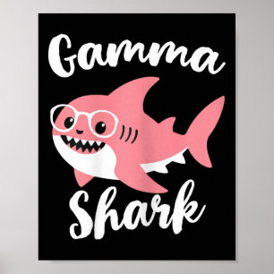 Poster Gamma Shark Fête des mères grand-mère drôle