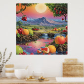 Poster Gamme complète de couleurs de fruits 1 (Cuisine)