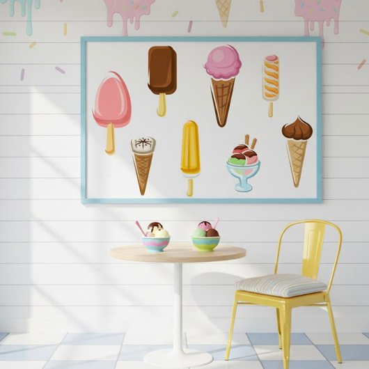 Poster Gamme De Glaces