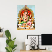 Poster Ganapathi by Ravi Varma. Ganesha (Bureau à domicile)
