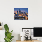Poster Gand, Belgique soleil couchant (Bureau à domicile)