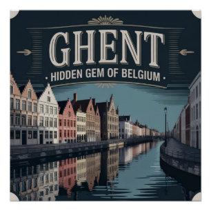 Poster Gand - Joyau Caché de la Belgique
