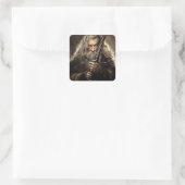 Poster Gandalf Character 1 Vierkante Sticker (Tas)