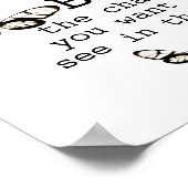 Poster Gandhi citation être le changement papillon art (Coin)