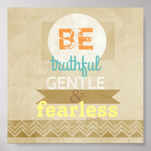 Poster Gandhi citation typographie d'affiche texte inspir (Devant)
