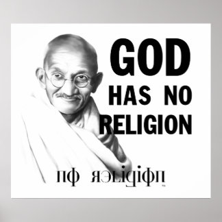 Poster Gandhi sur Dieu