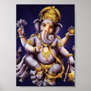 Poster Ganesh Ganesha hindou Inde éléphant d'Asie Imprimé