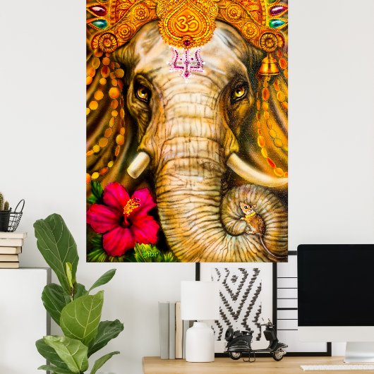 Poster Ganesha (Bureau à domicile)