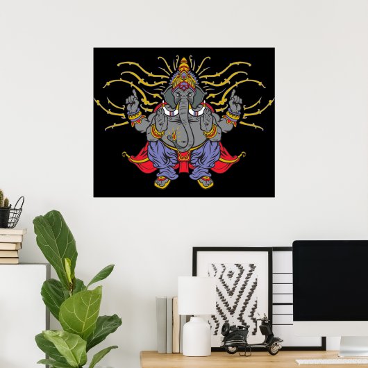 Poster Ganesha (Bureau à domicile)