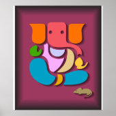 Poster Ganesha coloré (Devant)