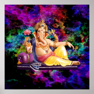 Poster Ganesha dans l'affiche du ciel spirituel