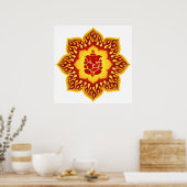 Poster Ganesha Lotus Design (Cuisine)