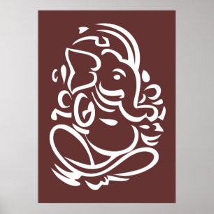 Poster Ganesha - signe indou de Dieu