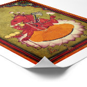 Poster Ganesha sur le point de jeter son lotus (Coin)