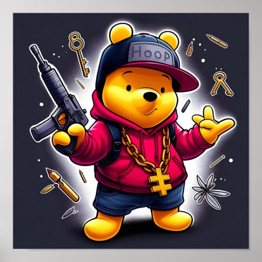 Poster Gangsta Winnie l'Ooh 1 (Devant)