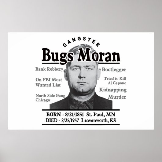 Poster Gangster Bugs Moran (Devant)