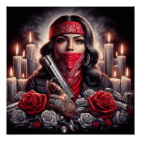 Gangster Girl Hip hop chicano art