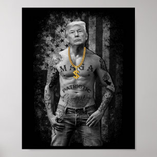 Poster Gangster patriotique pro-Trump - Républ anti-libér