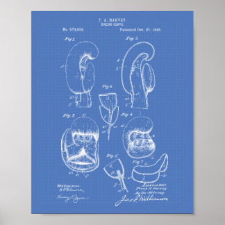 Poster Gant de boxe 1896 Art breveté - Plan directeur
