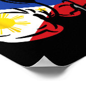 Poster Gant De Boxe Au Drapeau Des Philippines (Coin)