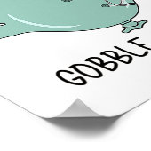 Poster Gant de dinde de Thanksgiving glousser infirmière (Coin)