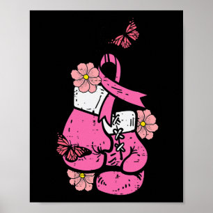 Poster Gant en boîte pour cancer du sein Sensibilisation 