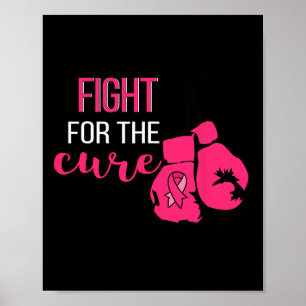 Poster Gants de boîte de sensibilisation au cancer du sei
