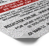 Poster Gants de boxe à grains rouges, Classe de boxe Adve (Coin)