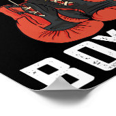 Poster Gants De Boxe Alimentés Par Boxer Boxer Kickboxer  (Coin)