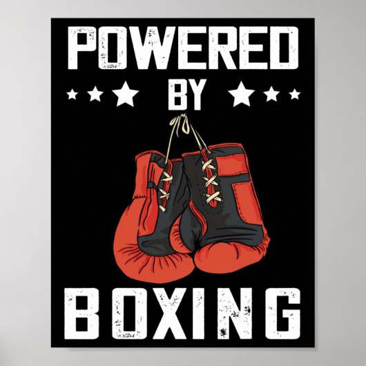 Poster Gants De Boxe Alimentés Par Boxer Boxer Kickboxer  (Devant)