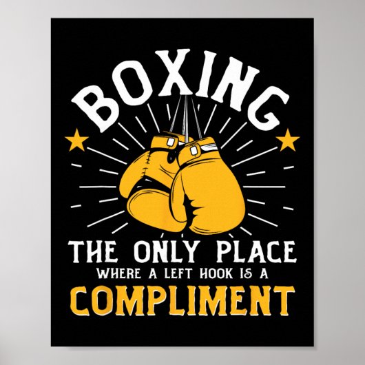 Poster Gants de boxe anglaise G de kickboxing Boxer F (Devant)