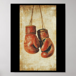 Poster Gants de boxe Boîte de sport Invite Mixed martial 
