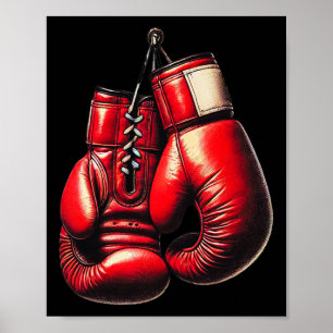 Poster Gants de boxe Boxe rouge Boxer Sport Boxer Kickbox