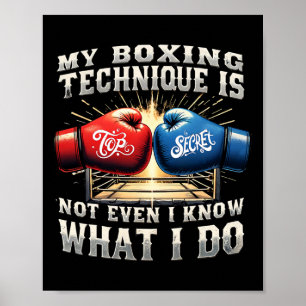 Poster Gants de boxe de chasse - Citation de gymnase amus