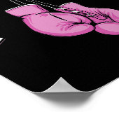 Poster Gants de boxe de sensibilisation Fibro chasseur (Coin)