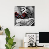 Poster Gants de boxe et salle de gym (Bureau à domicile)