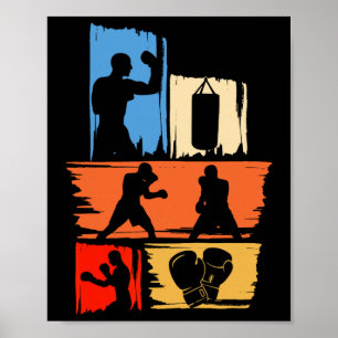 Poster Gants de boxe G de kickboxing de boxe anglaise Box
