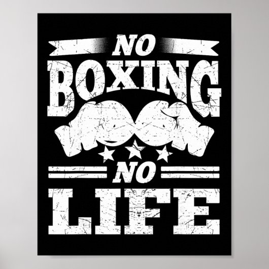 Poster Gants de boxe Gants de boxe Pas de boxe Pas de vie (Devant)