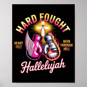 Poster Gants de boxe Hallelujah Hard Fought Faith _1