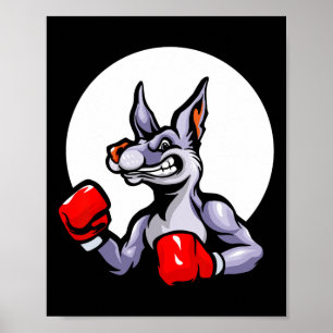 Poster Gants de boxe Kangaroo Kickboxing Combat Sport Mma