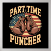 Poster Gants de boxe Part Time Puncher (Devant)