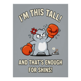 Poster Gants de boxe pour chat court et drôles de tibias